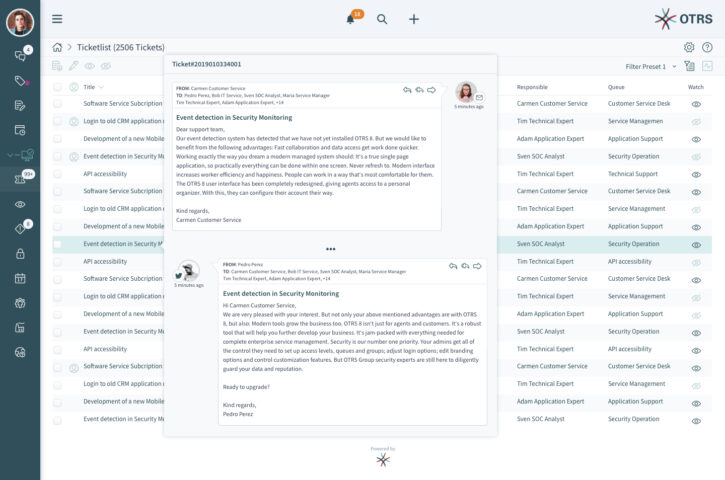 OTRS Agent Dashboard