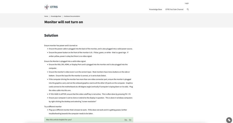 OTRS External Portal FAQ Detail