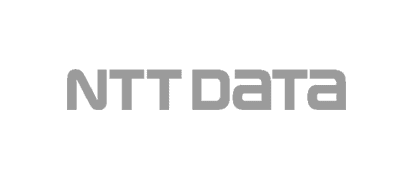 NTT-Data logo in grey color
